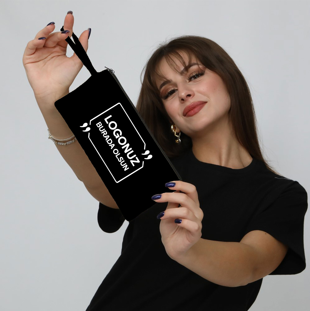 GABARDİN SİYAH KALEMLİK 10X21 CM