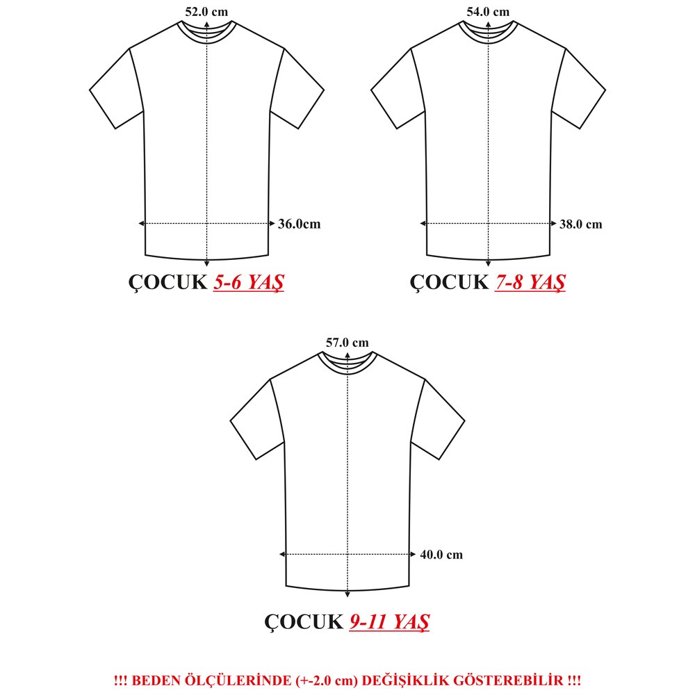 ÇOCUK SIFIR YAKA POLYESTER TİŞÖRT